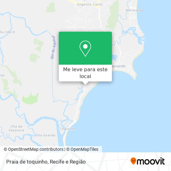Praia de toquinho mapa