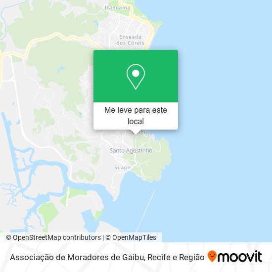 Associação de Moradores de Gaibu mapa
