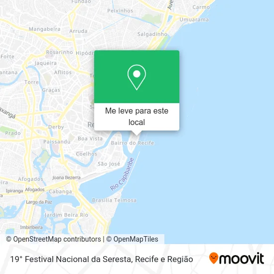 19° Festival Nacional da Seresta mapa