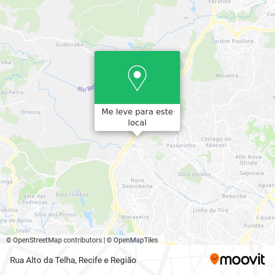 Rua Alto da Telha mapa