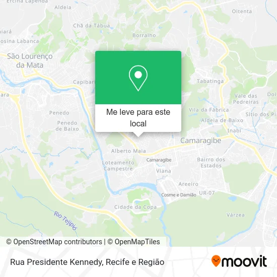 Rua Presidente Kennedy mapa