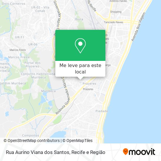 Rua Aurino Viana dos Santos mapa