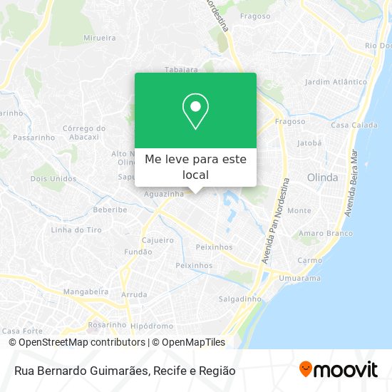 Rua Bernardo Guimarães mapa