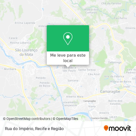 Rua do Império mapa