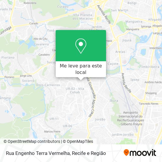 Rua Engenho Terra Vermelha mapa