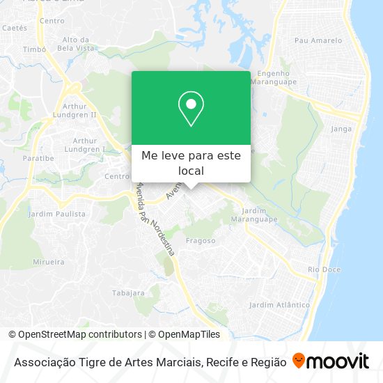 Associação Tigre de Artes Marciais mapa