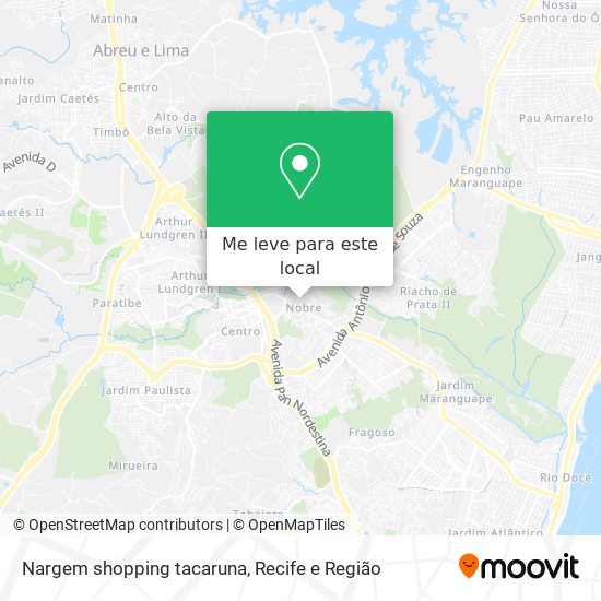 Nargem  shopping tacaruna mapa