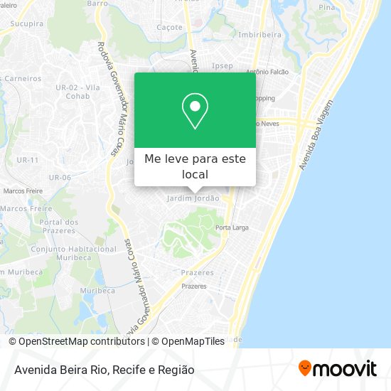 Avenida Beira Rio mapa