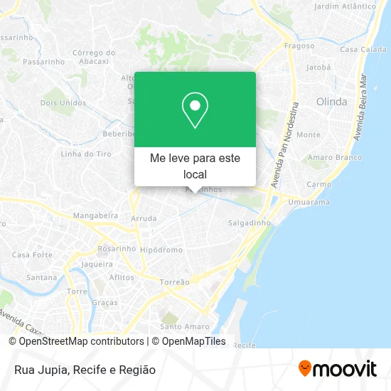 Rua Jupia mapa