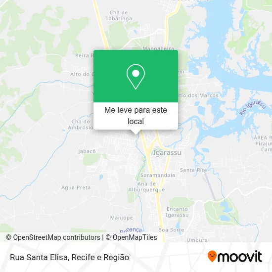 Rua Santa Elisa mapa