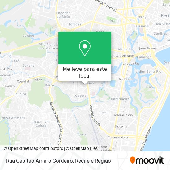 Rua Capitão Amaro Cordeiro mapa