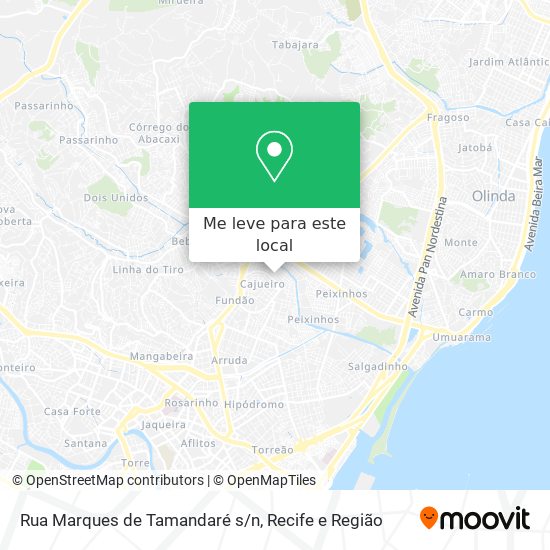 Rua Marques de Tamandaré s/n mapa