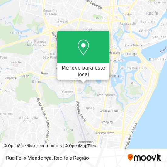Rua Felix Mendonça mapa