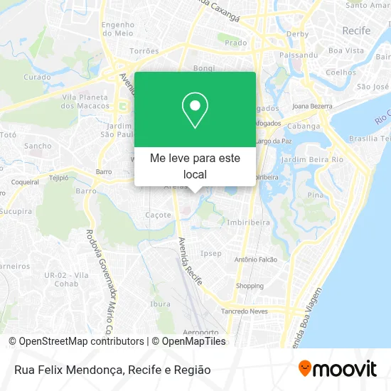Rua Felix Mendonça mapa