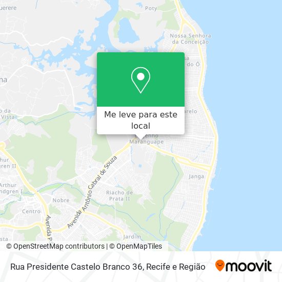 Rua Presidente Castelo Branco 36 mapa