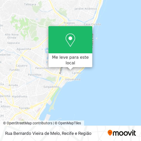 Rua Bernardo Vieira de Melo mapa