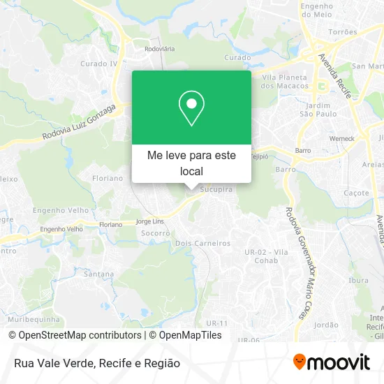Rua Vale Verde mapa