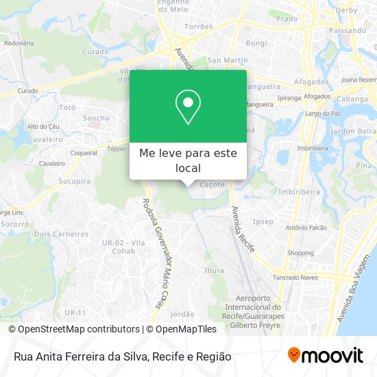 Rua Anita Ferreira da Silva mapa
