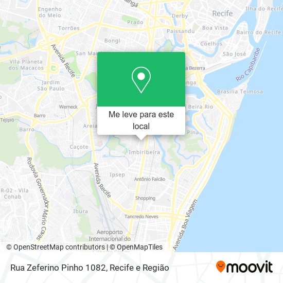 Rua Zeferino Pinho 1082 mapa