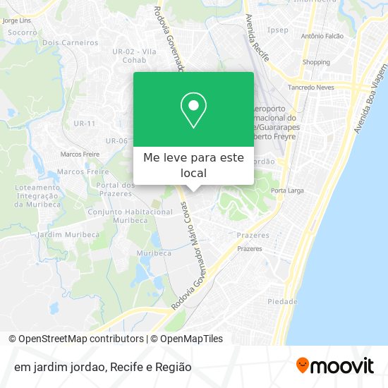 em jardim jordao mapa