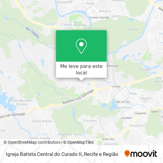 Igreja Batista Central do Curado II mapa