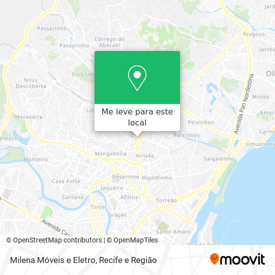 Milena Móveis e Eletro mapa