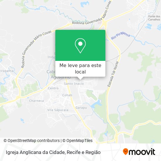 Igreja Anglicana da Cidade mapa