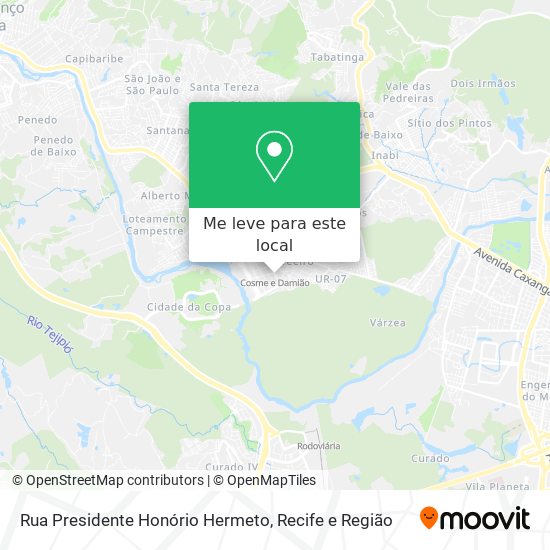 Rua Presidente Honório Hermeto mapa