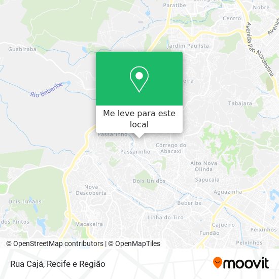 Rua Cajá mapa