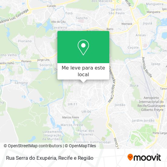 Rua Serra do Exupéria mapa