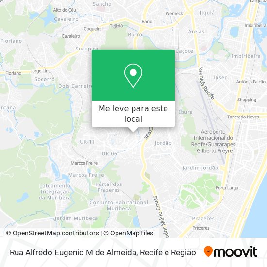 Rua Alfredo Eugênio M de Almeida mapa