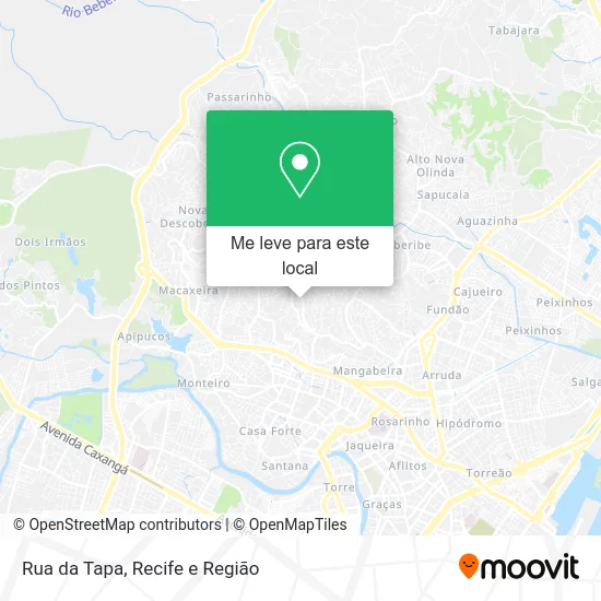 Rua da Tapa mapa