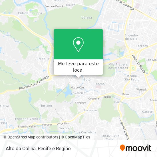 Alto da Colina mapa