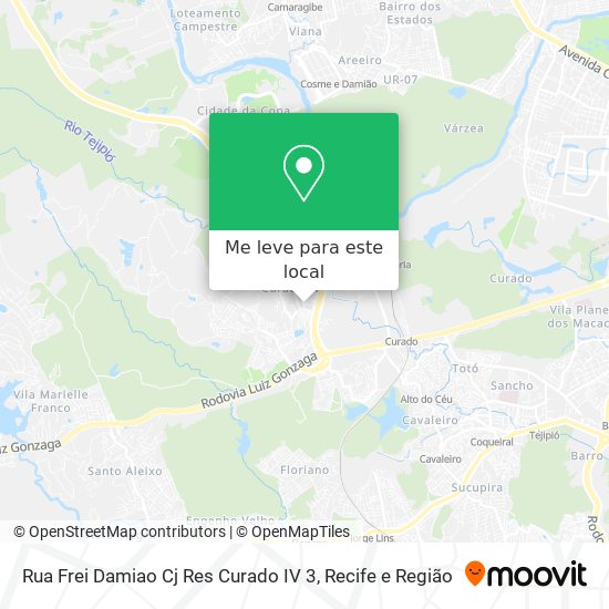 Rua Frei Damiao Cj Res Curado IV 3 mapa