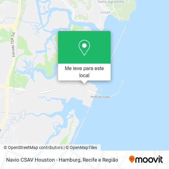 Navio CSAV Houston - Hamburg mapa