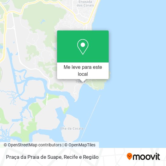 Praça da Praia de Suape mapa