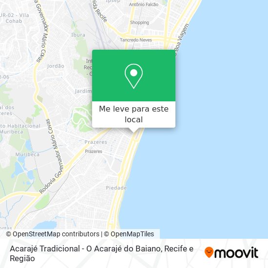Acarajé Tradicional - O Acarajé do Baiano mapa