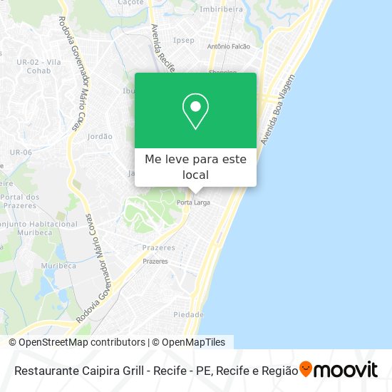 Restaurante Caipira Grill - Recife - PE mapa
