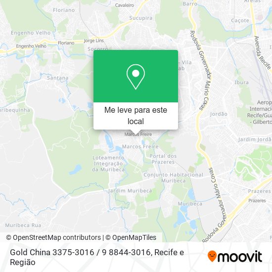 Gold China 3375-3016 / 9 8844-3016 mapa