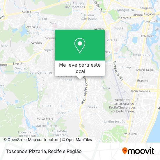 Toscano's Pizzaria mapa