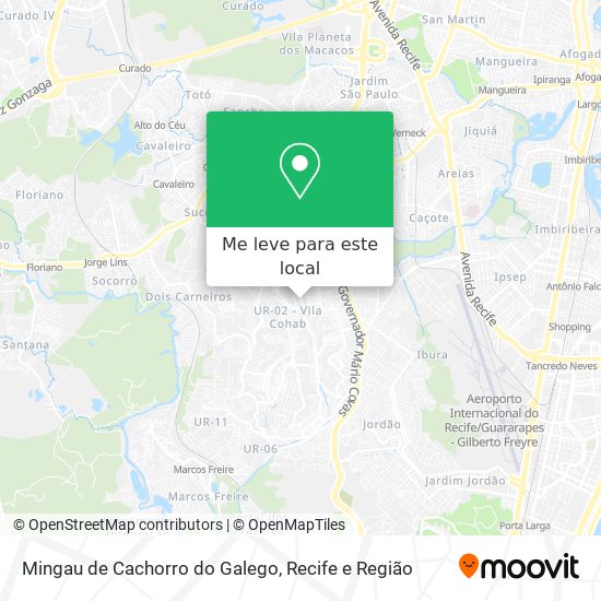 Mingau de Cachorro do Galego mapa