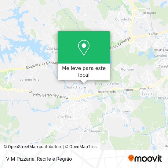 V M Pizzaria mapa