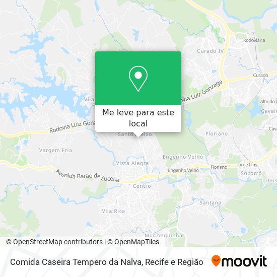 Comida Caseira Tempero da Nalva mapa
