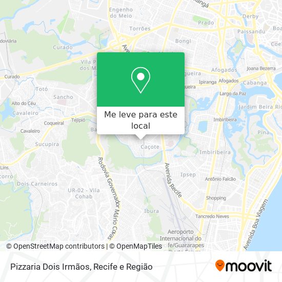 Pizzaria Dois Irmãos mapa