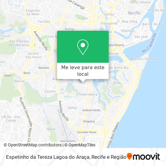 Espetinho da Tereza Lagoa do Araça mapa