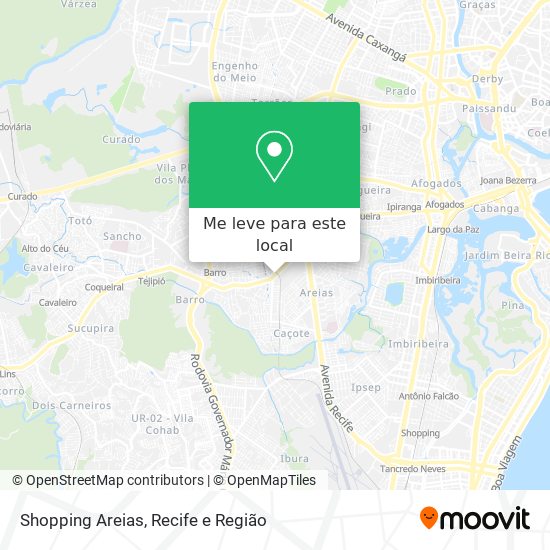 Shopping Areias mapa