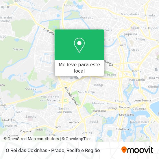 O Rei das Coxinhas - Prado mapa