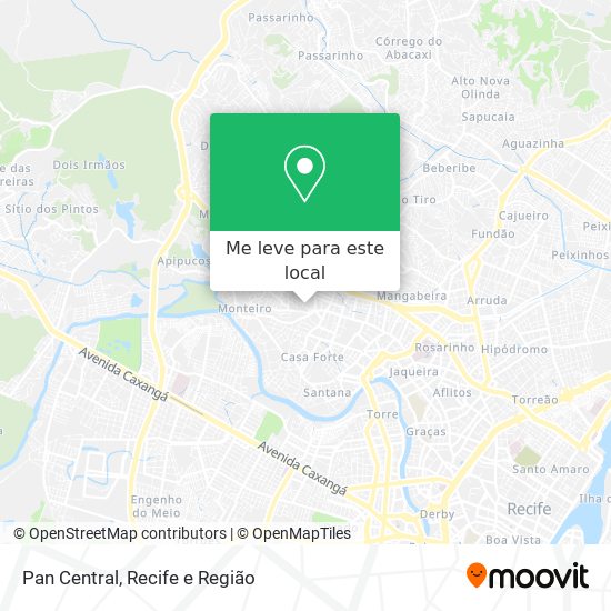 Pan Central mapa