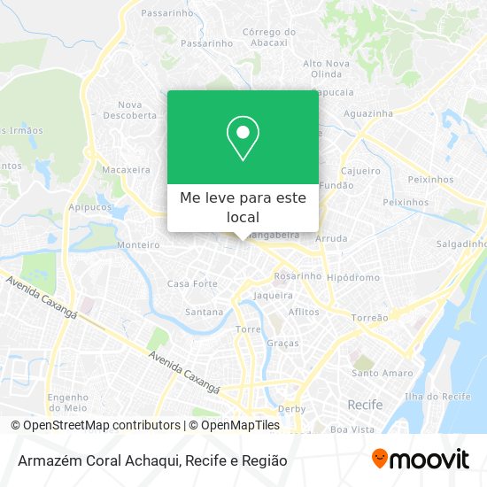 Armazém Coral Achaqui mapa