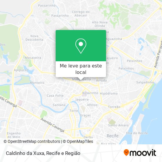 Caldinho da Xuxa mapa